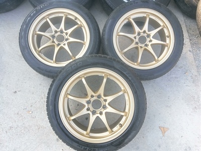 ขายล้อCE28ขอบ16สีทองพร้อมยาง 3 ล้อ (ฝากขาย)