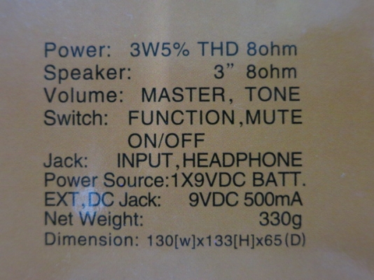 ตู้แอมป์กีต้าร์ QUAKE รุ่น MINI 3 ดอก 3นิ้ว ต่อหม้อแปลงหรือใส่ถ่านได้ ของใหม่