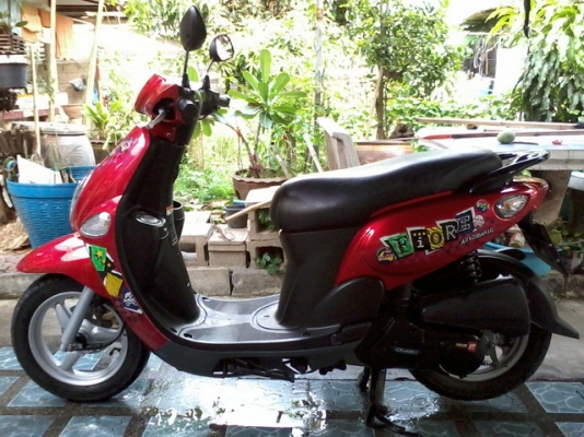 ขายYamaha Fiore ปี55 สีแดง หัวฉีด รถสภาพสวย เครื่องเดิมๆปกติ