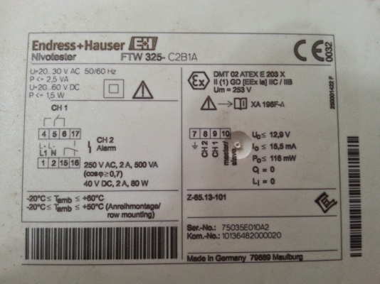 ตัวควบคุมระดับน้ำ Endress & Hauser ตัวควบคุมระดับน้ำ Endress & Hauser