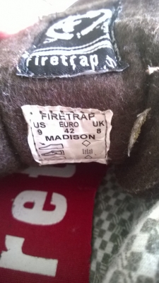 ขายรองเท้าFiretrap Mens Madison Worker Boots Brown 9 UK
