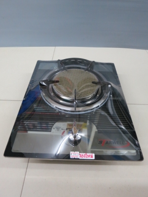 เตาแก๊ส อินฟาเรด 1หัว ยี่ห้อ STAR WELL พื้นกระจก ของใหม่ 100 \% มีหัวแก๊ส อุปกรณ์ครบ