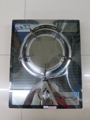 เตาแก๊ส อินฟาเรด 1หัว ยี่ห้อ STAR WELL พื้นกระจก ของใหม่ 100 \% มีหัวแก๊ส อุปกรณ์ครบ