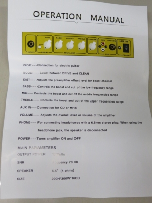 ตู้แอมป์กีต้า Overdrive รุ่น MG-15 สีขาว ของใหม่ เสียงดี ขายถูก