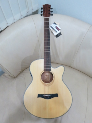 กีต้าร์โปร่งเว้าไฟฟ้า Amari รุ่น AM-408TN สีไม้ด้าน ของใหม่ EQ Enya จูนเนอร์ในตัว