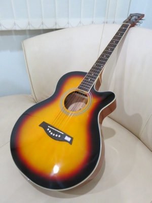 กีต้าร์โปร่งไฟฟ้าตัวบาง Century ของใหม่ สีซันเบิร์ส หน้าเงา เสียงดี EQ มีจูนเนอร์ในตัว