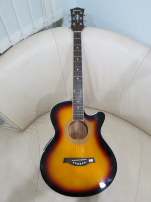 กีต้าร์โปร่งไฟฟ้าตัวบาง Century ของใหม่ สีซันเบิร์ส หน้าเงา เสียงดี EQ มีจูนเนอร์ในตัว