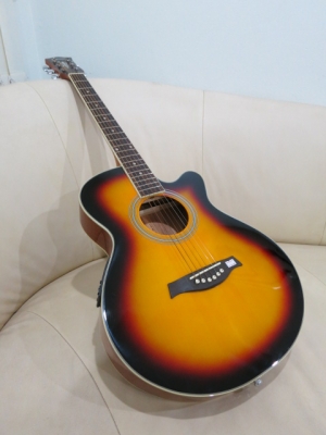 กีต้าร์โปร่งไฟฟ้าตัวบาง Century ของใหม่ สีซันเบิร์ส หน้าเงา เสียงดี EQ มีจูนเนอร์ในตัว