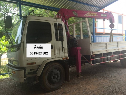 ISUZU DECA 270 &ndash; อีซูซุ เดกก้า 195 แรงม้าติดเครน UNIC 5 ตัน 4 ปลอก 1,500,000.- บาท เจ้าของขายเอง จ.ราชบุรี สนใจติดต่อ 081-9424582