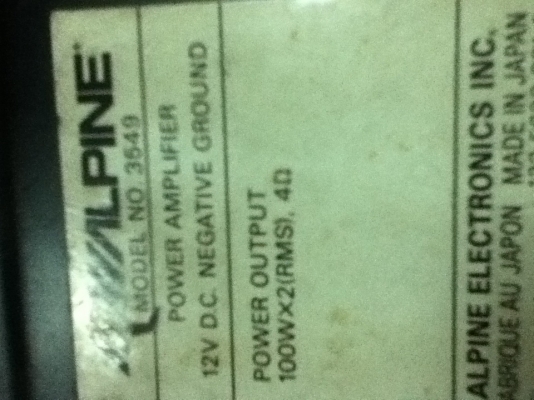 ขายแอมป์ /////ALPINE รุ่น 3549 (2ch) สภาพสวย แรงๆ ขายถูก 2200.-