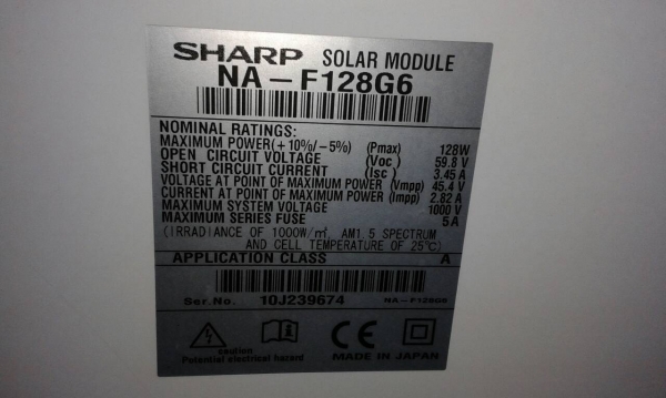 ขายแผ่นโซล่าเซลมือสอง 4 แผ่น