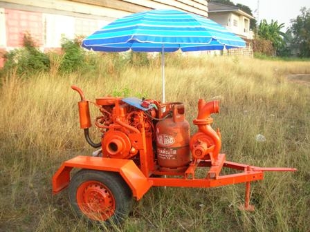 เครื่องสูบน้ำเอนกประสงค์แรงดันสูง 4 สูบ เชื้อเพลิง LPG ปั๊มหอยโข่ง 4"