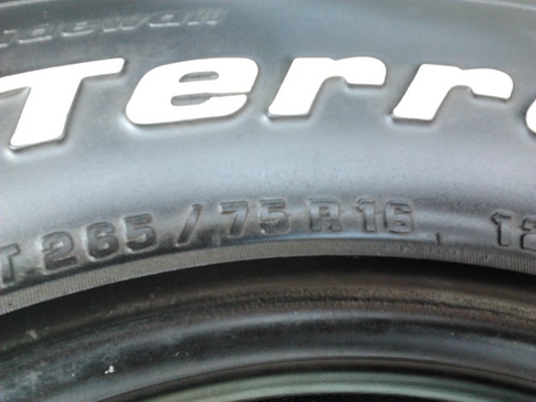 BF All USA. 265/75/16 ปลายปี11 สภาพสวยๆ 1ชุด