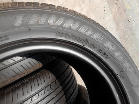 195/55R15 THUNDER  MACH II ปี 2013  ชุด 4 เส้น tel.081-427-3941