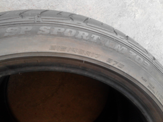 215/45R17 DUNLOP SPSPORT LM703  มี 2 เส้น tel.081-427-3941