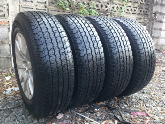 ขายแม็กมิตซู ปาเจโร่ 6รูขอบ17 พร้อมยางบริดสโตน 245/65R17  ยางสัปดาห์ที่36ปี12 สวยๆ จำนวน 1 ชุด พร้อมน๊อตแท้ 24 ตัว