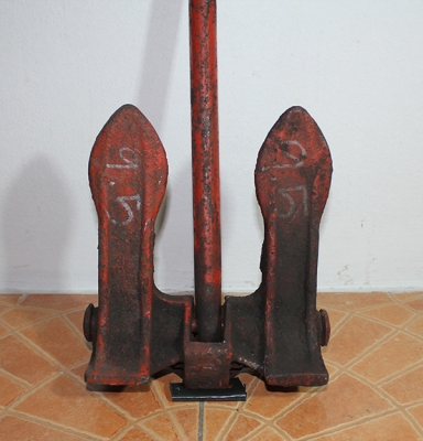 สมอเรือ หล่อโบราณ น้ำหนัก9.5kg สภาพสมบูรณ์ไม่เคยใช้งาน สูงรวมห่วงประมาณ 58cm