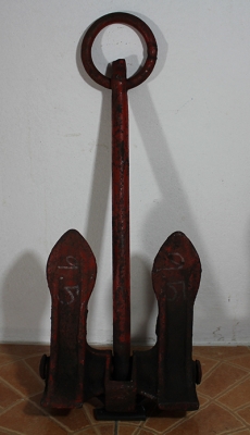 สมอเรือ หล่อโบราณ น้ำหนัก9.5kg สภาพสมบูรณ์ไม่เคยใช้งาน สูงรวมห่วงประมาณ 58cm