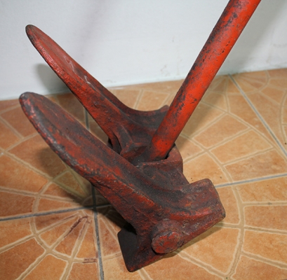 สมอเรือ หล่อโบราณ น้ำหนัก9.5kg สภาพสมบูรณ์ไม่เคยใช้งาน สูงรวมห่วงประมาณ 58cm