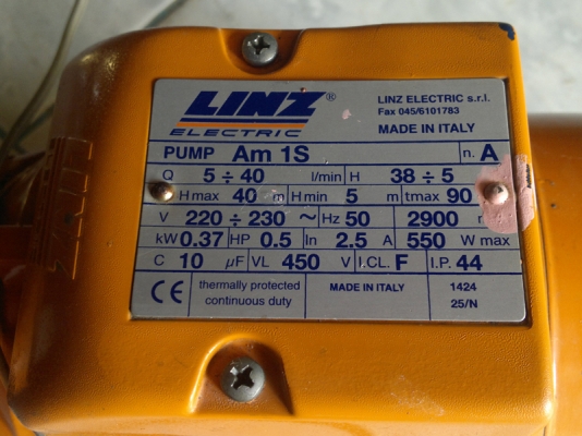 ขายปั๊มนํ้า LINZ ท่อ 1 นิ้ว