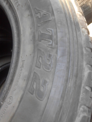 265/65R17 DUNLOP GRANDTREK  AT22 ชุด 4 เส้น ปี 2012 tel.081-427-3941