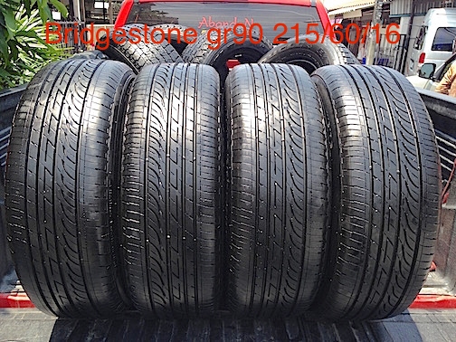 ขายยาง Bridgestone Gr90 japan 215/60/16 ปี14 สภาพ90\% ดอกเต็มๆ