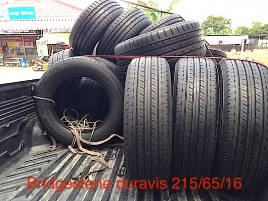 ขายยาง Bridgestone duravis 215/65/16 ดอกตึบๆ ปี13-14