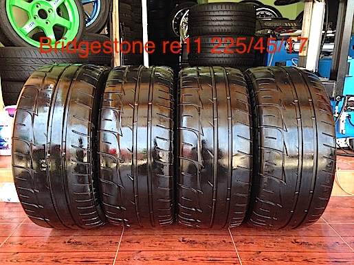 ขายยาง Bridgestone re11 225/45/17 ปี13 สวยๆ
