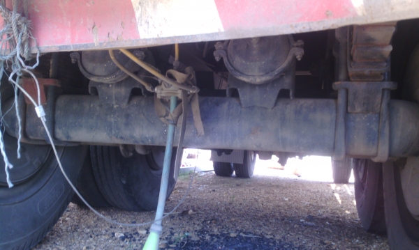 ลูกพ่วง 3 เพลาแท้ ไม่ดัมพ์ คอกเกษตร ยาว 7 เมตรปี 55