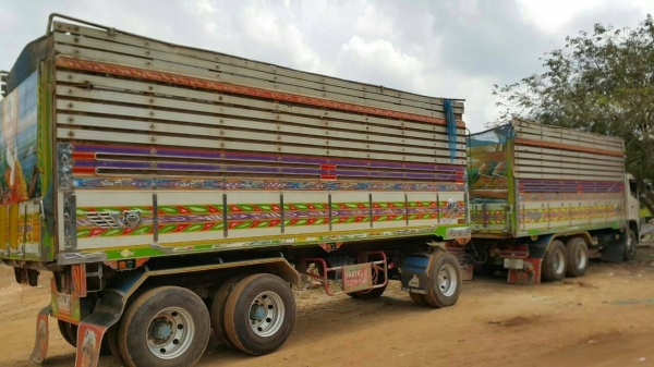 ขายรถบรรทุก 22 ล้อพ่วงแม่ลูกดัมพ์ HINO MEGA 344 แรงม้าปี 2554 ลูกพ่วง 3 เพลา ราคา 2700000