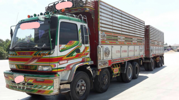 ขายรถบรรทุก 24 ล้อพ่วงแม่ลูกดัมพ์ ISUZU DECA 320 แรงม้าปี 2549 ลูกพ่วง 3 เพลา ราคา 2250000