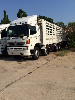 HINO MEGA GY 380 hp 2 คานหน้า กระบะเหล็กไม่ดั้ม + ลูกพ่วง 3 คาน ส่งจัดไฟแนนซ์ได้