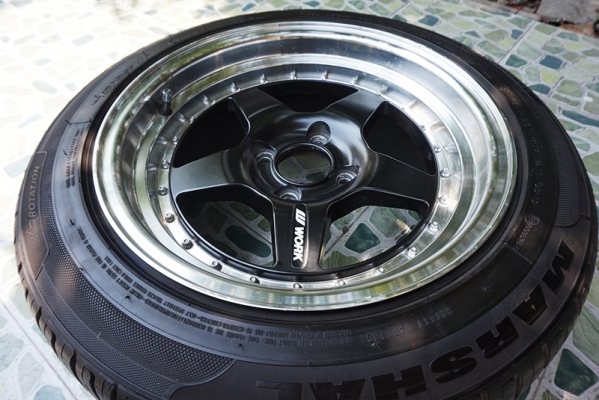 ขาย Work CR01 ขอบ15 กว้าง8 อ๊อฟ20 4/100 ยางปี13 ขาย Work CR01 ขอบ15 กว้าง8 อ๊อฟ20 4/100 ยางปี13