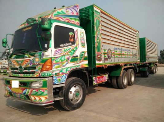 ขายรถสิบล้อ hino FM2P  380 ปี 54 คอกเกษตรดั้มเนียม อู่เปีียกบ้านโป่ง พ่วงแม่ลูก รถสวยพร้อมใช้งาน