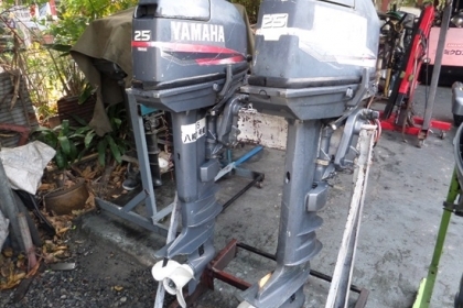 ขาย เครื่องเรือ YAMAHA 25 แรง CV 2 จังหวะสภาพสวย  นำเข้าจากญี่ปุ่น ราคา 38,000