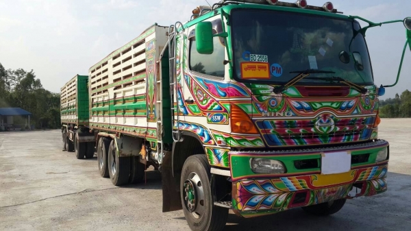 ขาย HINO 344 พ่วงแม่ ลูกกระบะเหล็กดั๊ม รถปี 54
