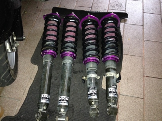 โช๊คปรับเกลียว HKS HIPERMAX ใส่ ALTEZZA LEXUS IS200เก่าญี่ปุนสภาพสวย