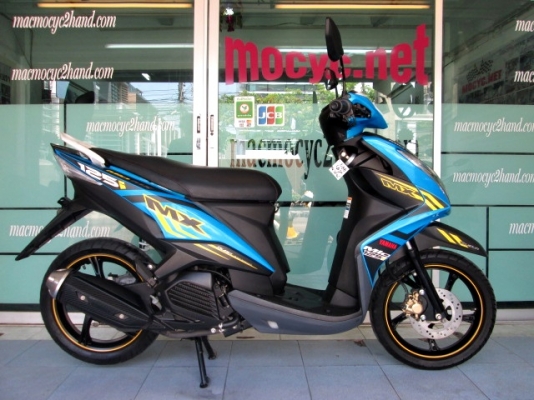 MIO 125 i MX สีฟ้าดำ รุ่นใหม่ ลายใหม่ล่าสุด  ล้อแมกซ์ขอบเหลือง รถเดือน ตุ ค.ปี 57 ไมล์ 5 พันโล ฟรีโอน แถม 4 รายการ 31900