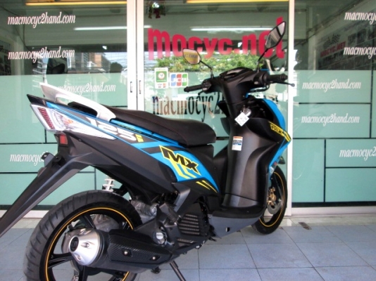 MIO 125 i MX สีฟ้าดำ รุ่นใหม่ ลายใหม่ล่าสุด  ล้อแมกซ์ขอบเหลือง รถเดือน ตุ ค.ปี 57 ไมล์ 5 พันโล ฟรีโอน แถม 4 รายการ 31900