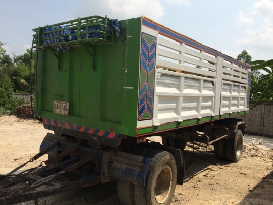 ขายรถบ้านสิบล้อพ่วงดั้ม MITSUBISHI 527เครื่องแดวูNgv8ถัง340แรง