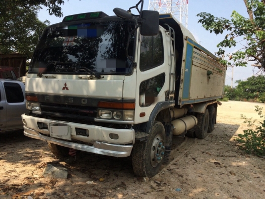 ขายรถบ้านสิบล้อพ่วงดั้ม MITSUBISHI 527เครื่องแดวูNgv8ถัง340แรง