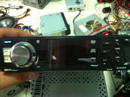 เครื่องเล่น 1 DIN จอ3นิ้ว DVD USB SD MP4 VCD CD ปรีเอ้า Camera Back AUX มือ2 ญี่ปุ่น