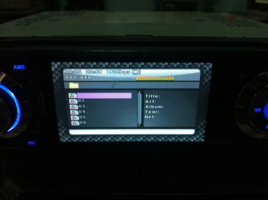 เครื่องเล่น 1 DIN จอ3นิ้ว DVD USB SD MP4 VCD CD ปรีเอ้า Camera Back AUX มือ2 ญี่ปุ่น