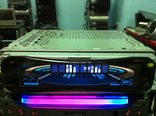 ADDZEST CDS8555z กราฟฟิก 10แบบ ขยายเป็น3ปรีเอ้า CDใช้ไม่ได้ ต่อกับเครื่องเล่นADDZEST Clarion มือ2 ญี่ปุ่น