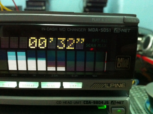 EQ Alpine  MDA-5051 Ainet EQ7แบน กราฟฟิก 7แบบ ใส่MDได้3ช่อง แต่ช่อง2ไม่อ่าน ต่อกับเครื่องเล่นAlpine ได้ มือ2 ญี่ปุ่น
