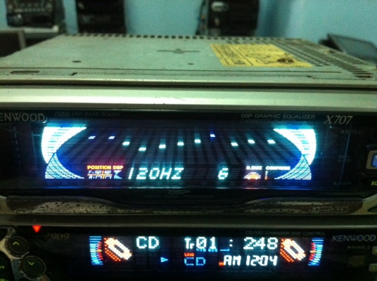 EQ KENWOOD X707 EQ11แบน กราฟฟิก11แบบ จอไฟฟ้า ปรับขึ้นลง3แบบ เล่นเทปได้ ต่อกับเครื่องเล่นKENWOOD มือ2 ญี่ปุ่น