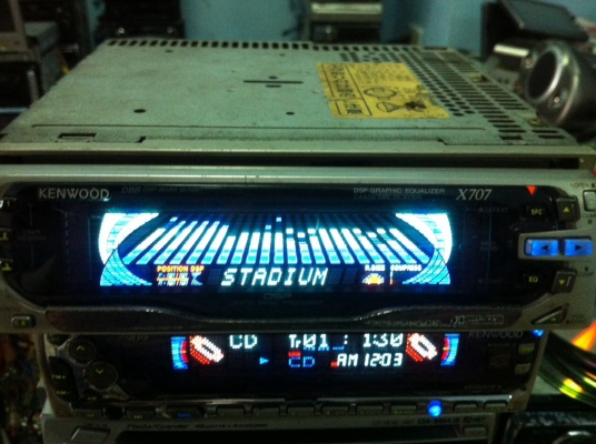 EQ KENWOOD X707 EQ11แบน กราฟฟิก11แบบ จอไฟฟ้า ปรับขึ้นลง3แบบ เล่นเทปได้ ต่อกับเครื่องเล่นKENWOOD มือ2 ญี่ปุ่น
