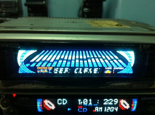 EQ KENWOOD X707 EQ11แบน กราฟฟิก11แบบ จอไฟฟ้า ปรับขึ้นลง3แบบ เล่นเทปได้ ต่อกับเครื่องเล่นKENWOOD มือ2 ญี่ปุ่น
