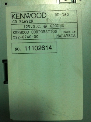 EQ KENWOOD RD-380 EQ11แบน กราฟฟิก11แบบ เล่นCDได้ ต่อกับเครื่องเล่นKENWOOD มือ2 ญี่ปุ่น