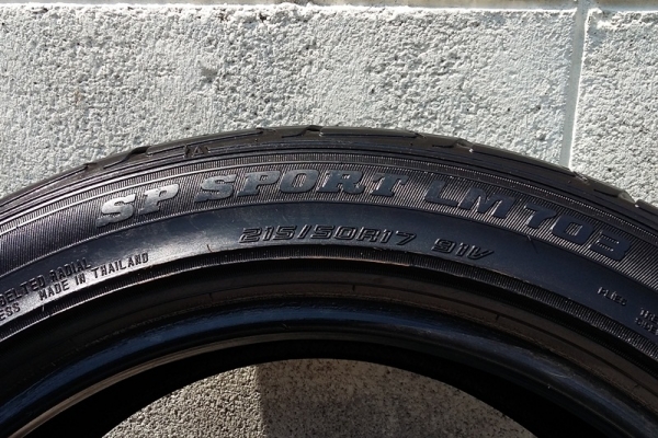 ยาง,215-50-17 DUNLOP LM703 ดอกหนาปี12ไม่ปะ สี่เส้น 4,500